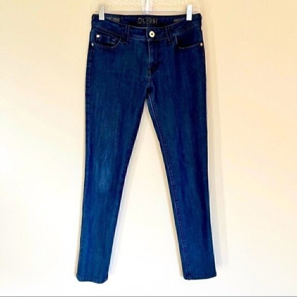DL1961 Amanda Skinny Jeans Women’s Size 28 Dark Wash Geneva Blue Stretch Denim - Picture 1 of 12